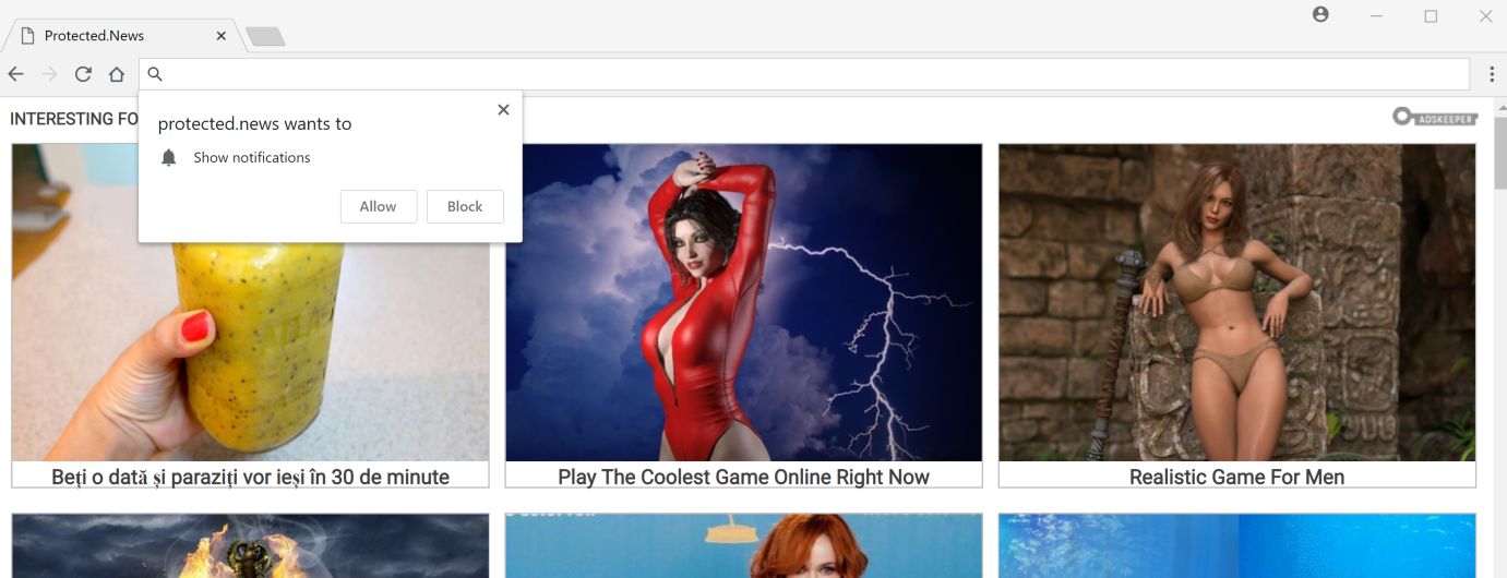 Protected.news pop-up notifications scam