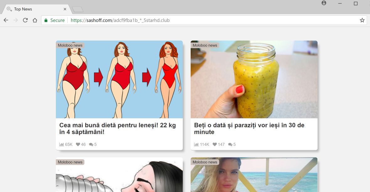 Sashoff.com redirect virus