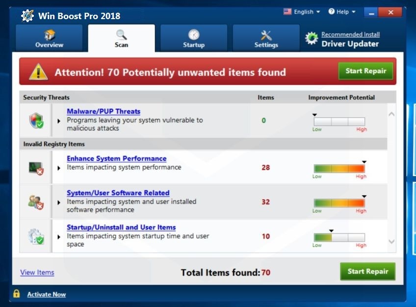 Win Boost Pro 2018 adware