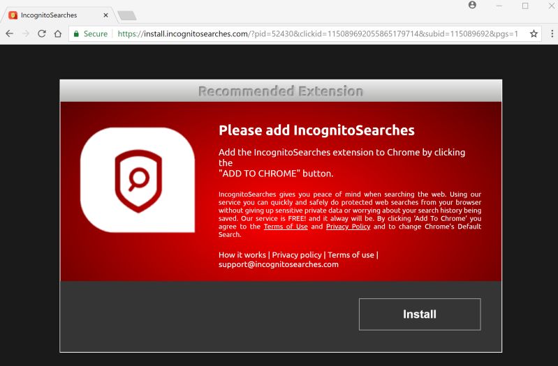 install.incognitosearches.com redirect virus