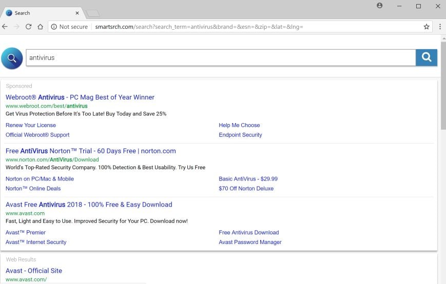 smartsrch.com redirect virus