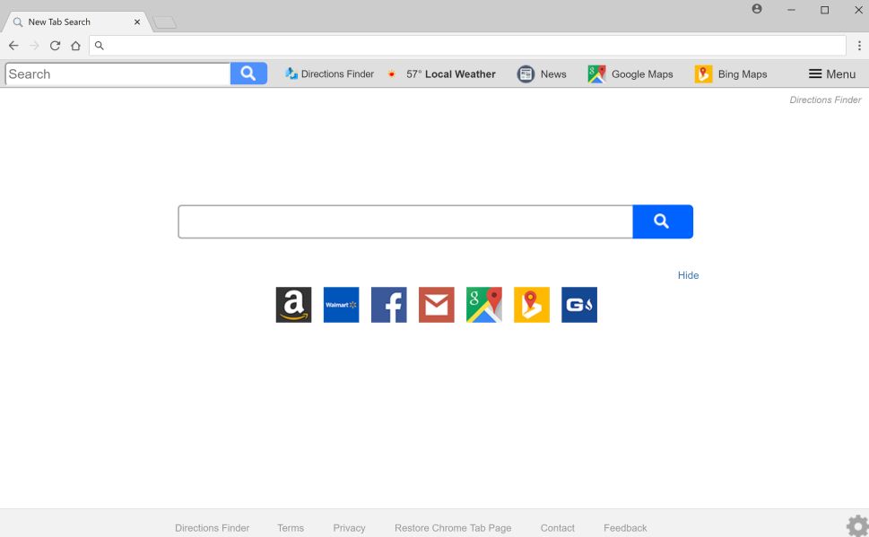 Directions Finder New Tab Search redirect