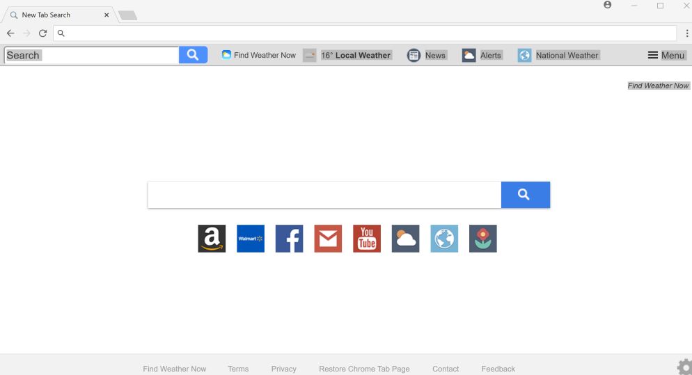Find Weather Now New Tab Search redirect
