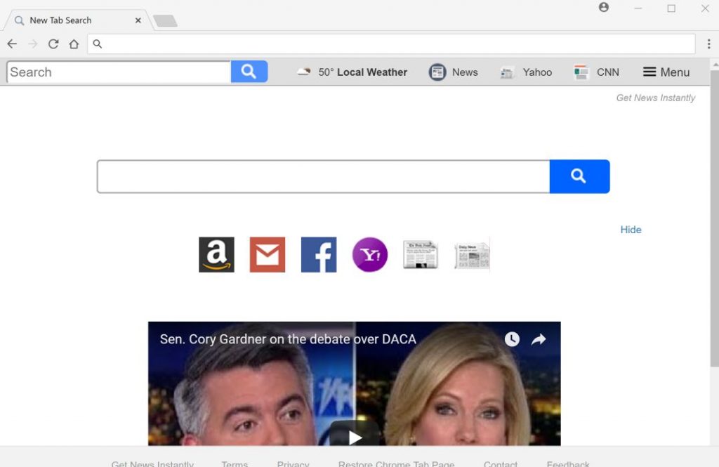 Get News Instantly New Tab Search redirect