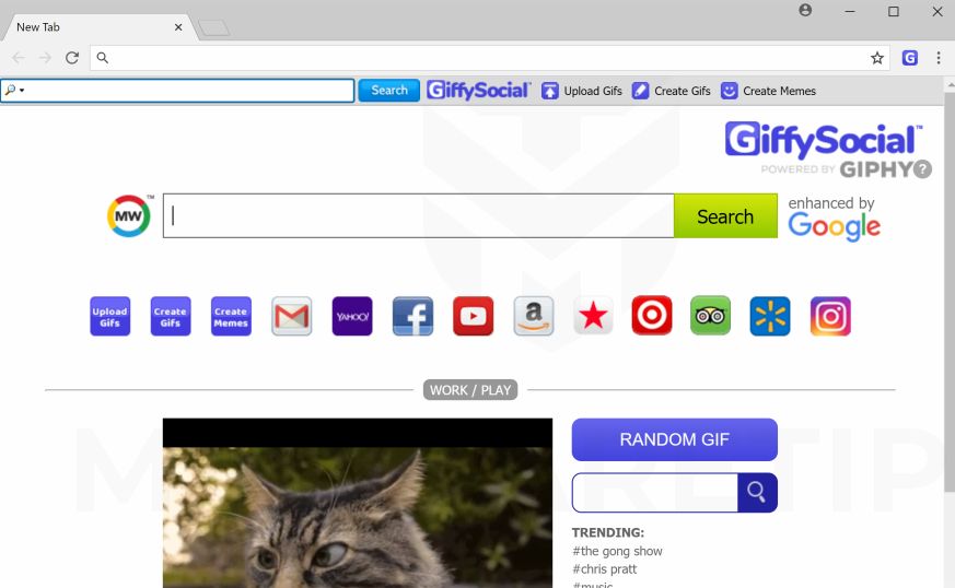 GiffySocial toolbar