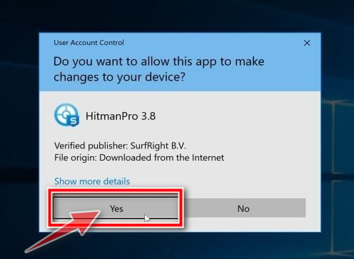 Windows fragt nach Berechtigungen zum Ausführen der HitmanPro-Setup-Datei - Hilfe