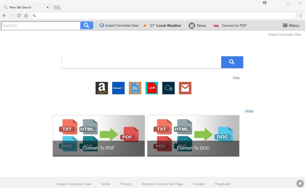 Instant Converter Now New Tab search