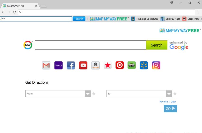 MapMyWayFree toolbar