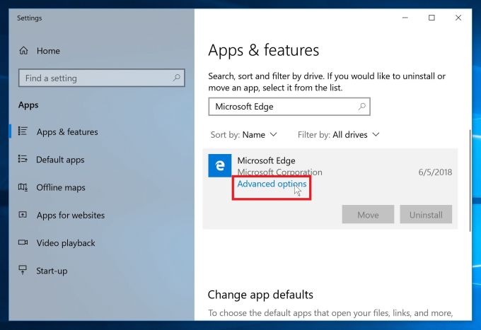 how to get rid of microsoft edge on windows 10