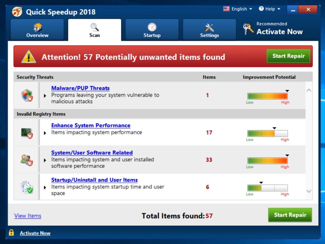 Quick Speedup 2018 PUP