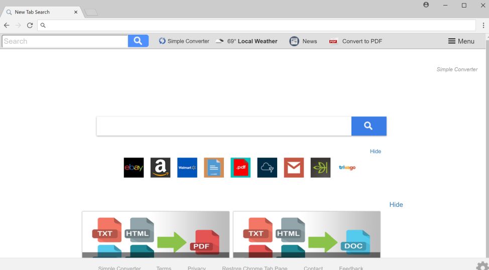 Search.hsimpleconverter.co redirect virus