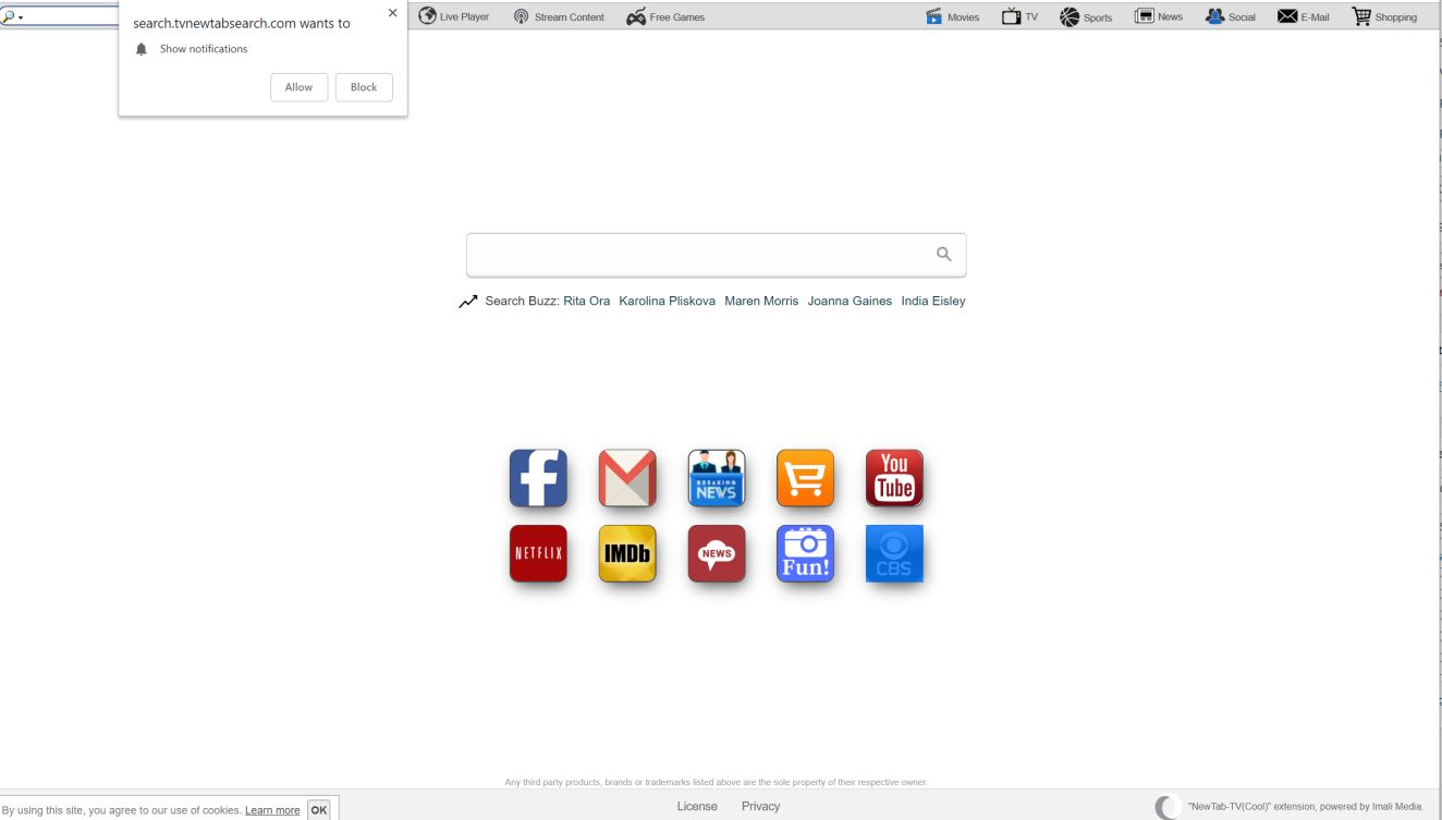 Search.tvnewtabsearch.com redirect virus