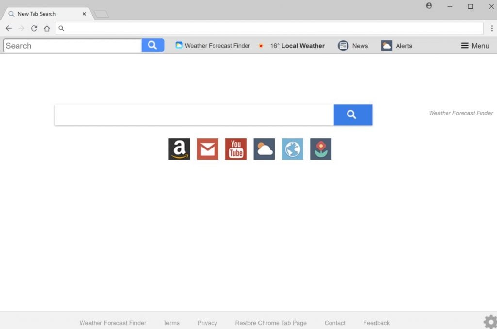 Weather Forecast Finder New Tab Search redirect