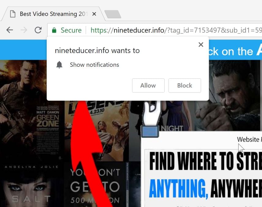 nineteducer.info redirect virus