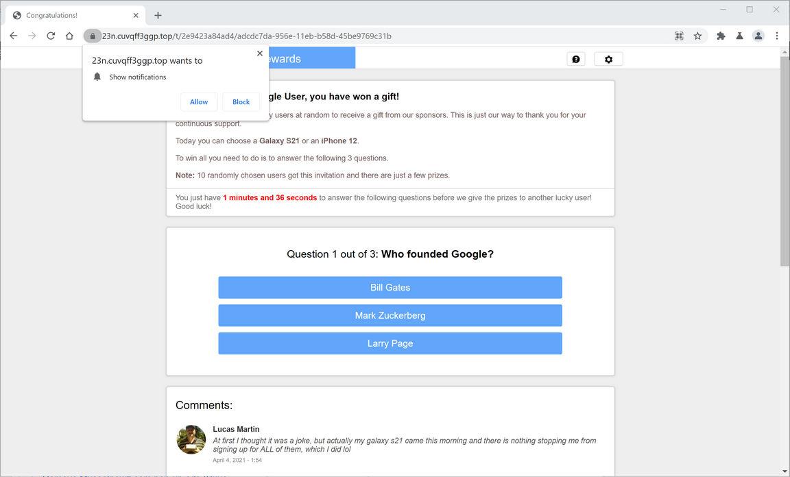 lobby Ritual vejkryds How To Remove "Congratulations Google User" Pop-up Scam