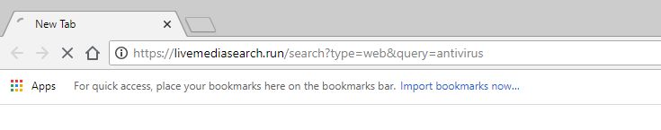 Livemediasearch.run redirect virus