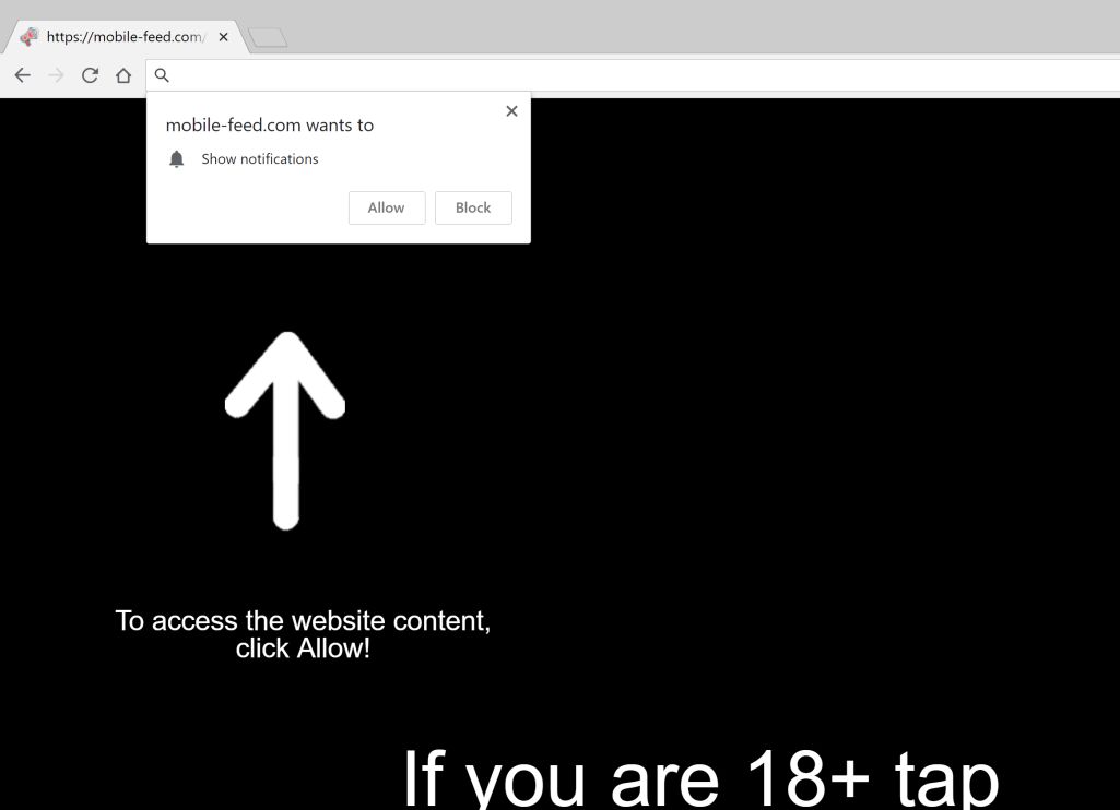 Mobile-feed.com pop-up ads