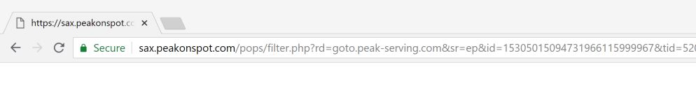 Sax.peakonspot.com redirect virus