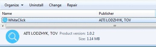 WhiteClick Uninstall