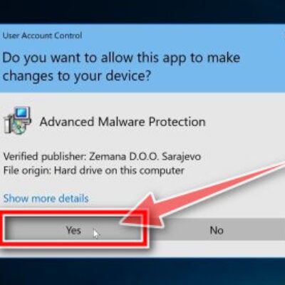 Click Yes to install Zemana AntiMalware