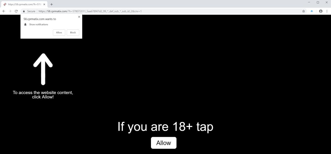 Cprmatix.com redirect virus