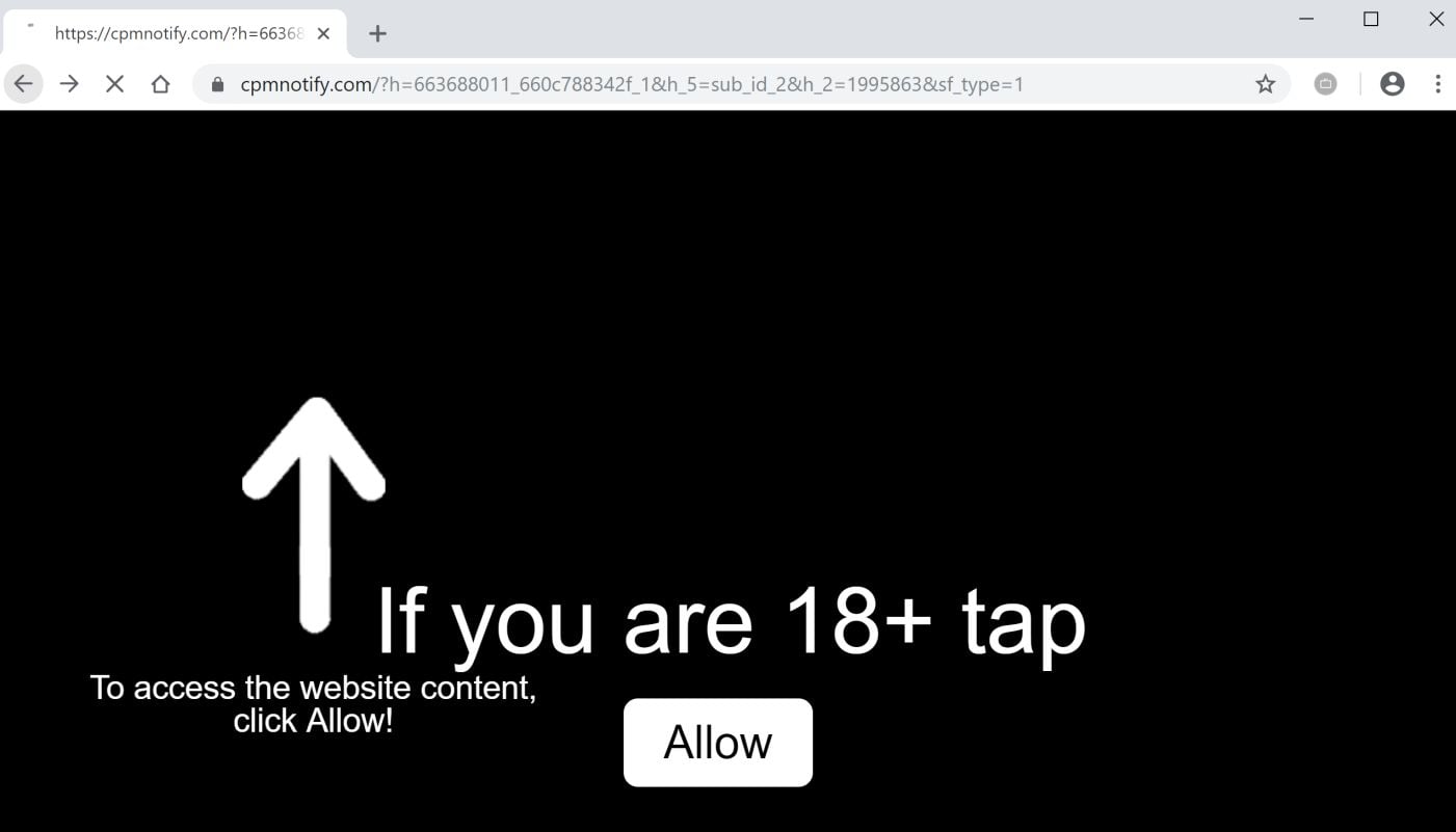 cpmnotify.com redirect virus
