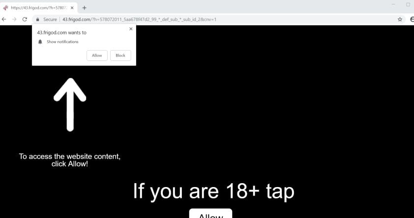 frigod.com pop-up scam virus