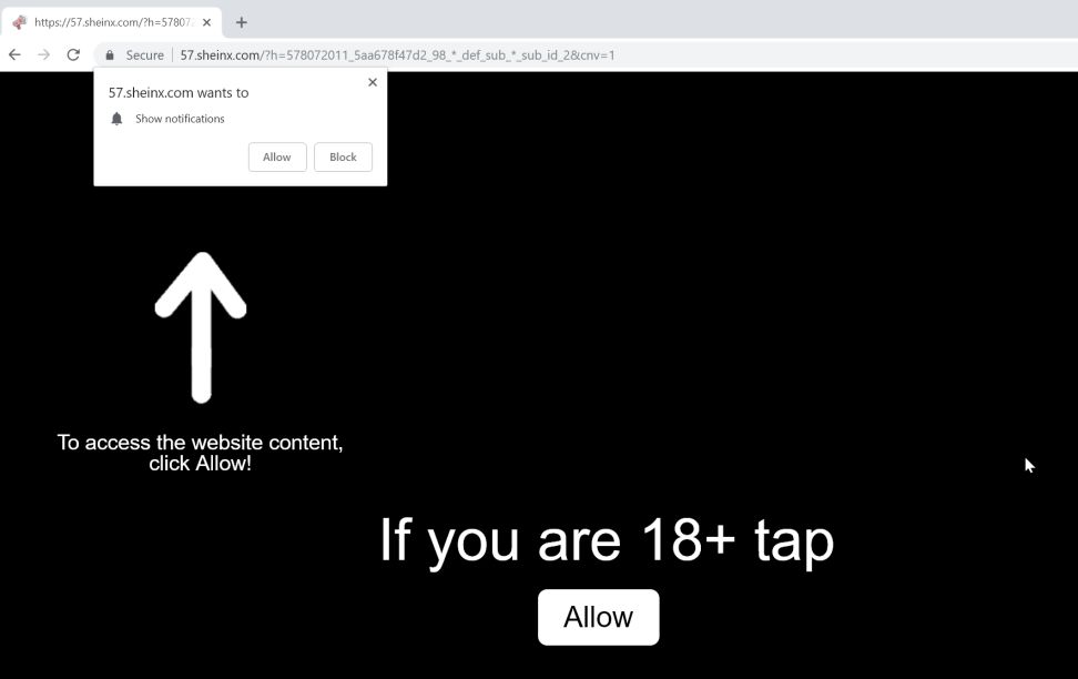 sheinx.com redirect scam