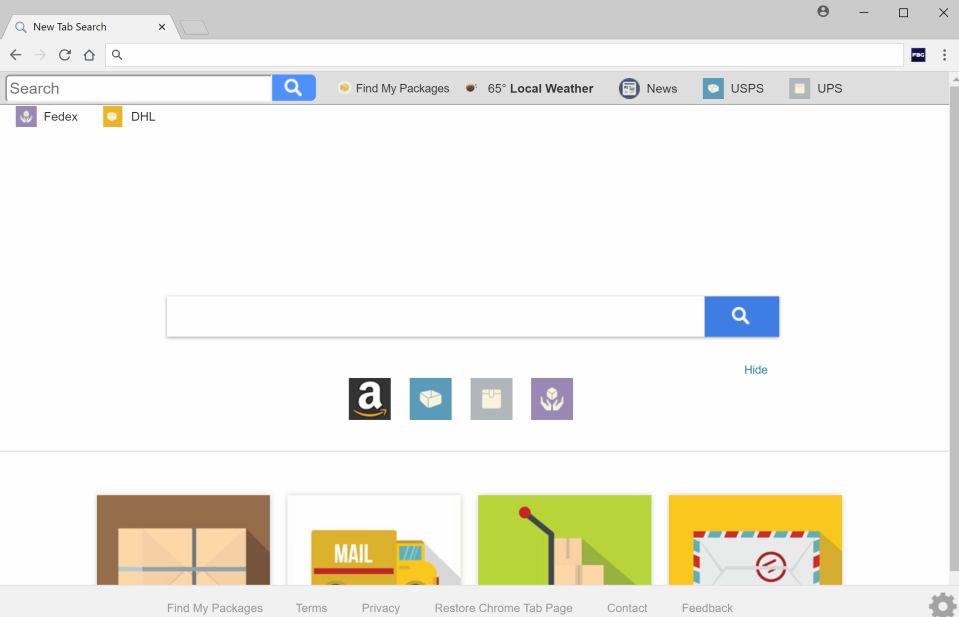 Find My Packages New Tab Search virus