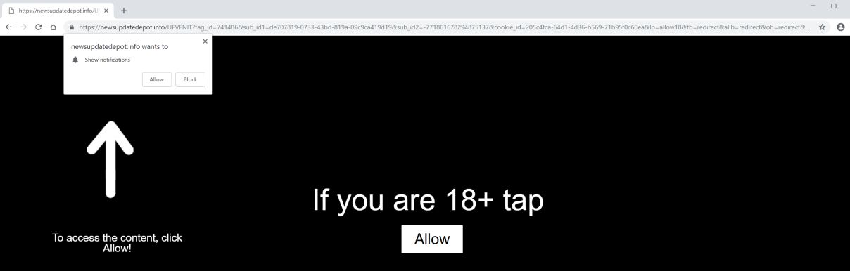 Newsupdatedepot.info redirect virus