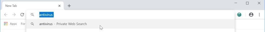 Private Web Search redirect virus