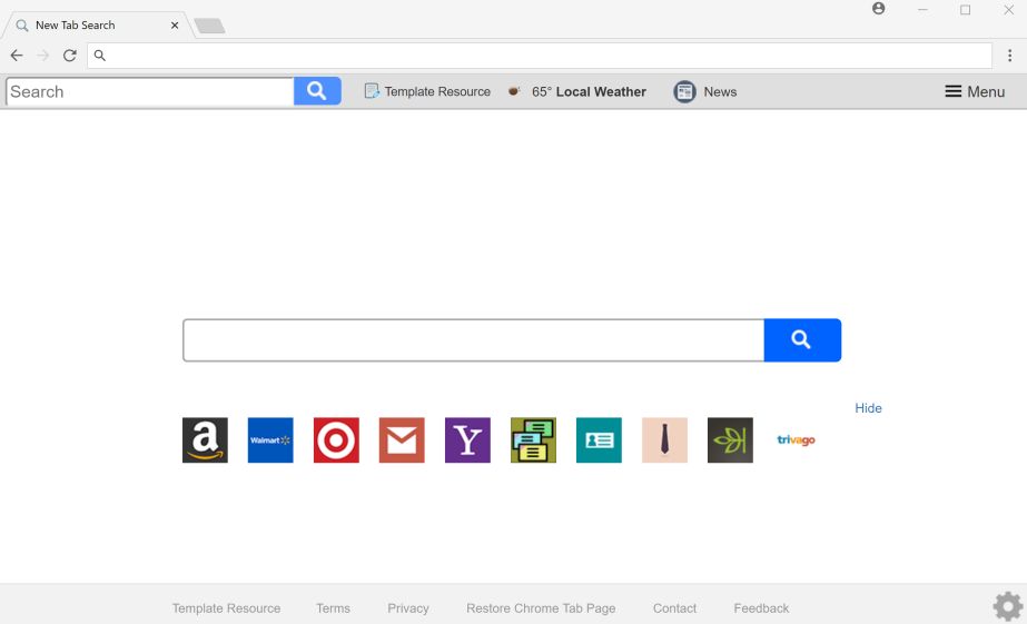 Template Resource New Tab Search Virus