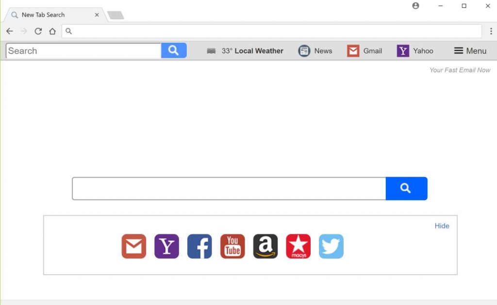 Your Fast Email Now New Tab Search Virus