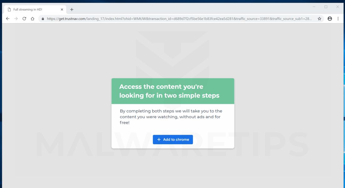 get.trustnav.com redirect virus