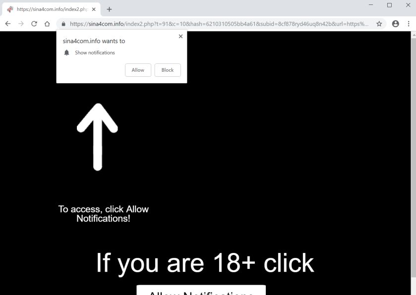 sina4com.info redirect virus