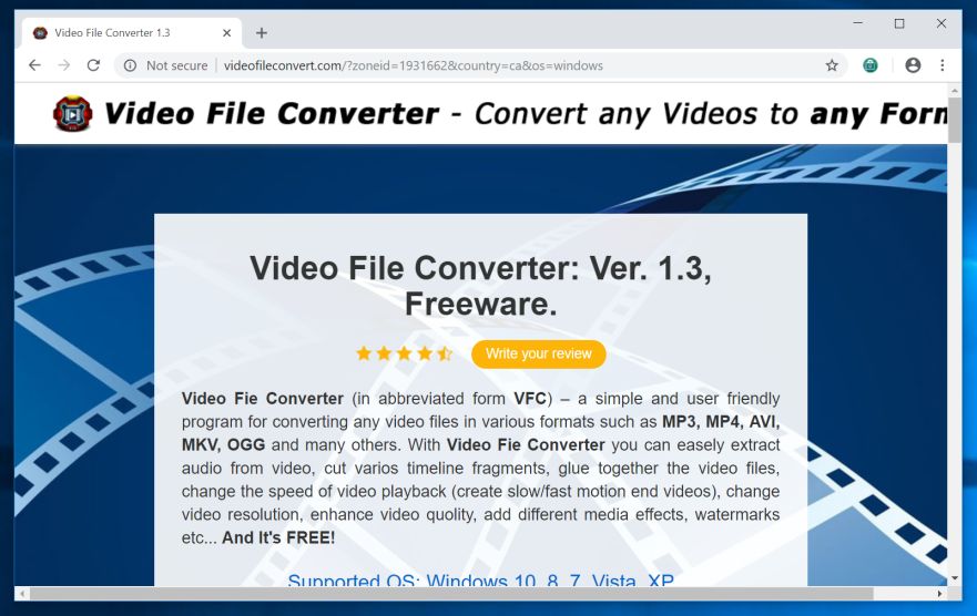 videofileconvert.com redirect virus