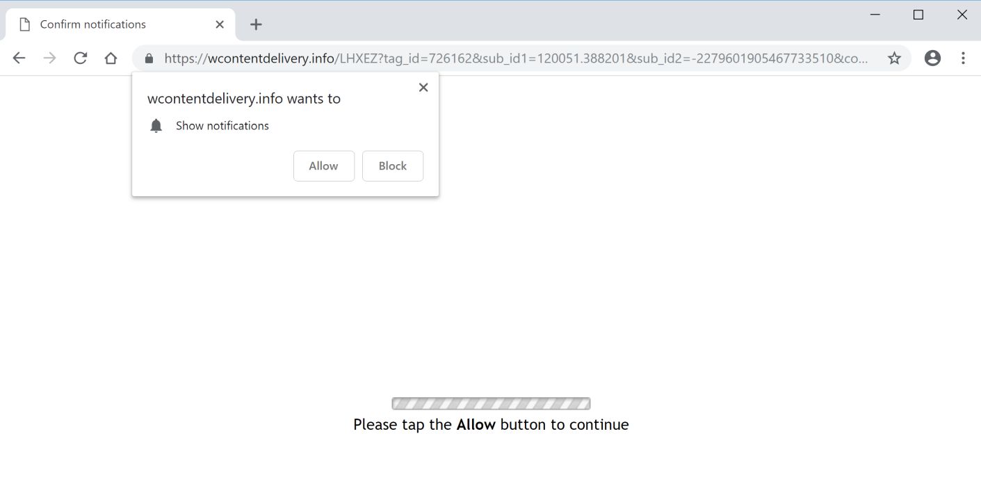 Wcontentdelivery.info redirect virus