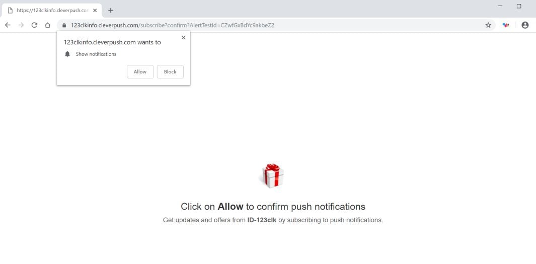 123clkinfo.cleverpush.com redirect virus