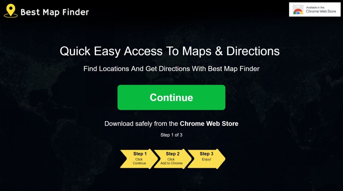 Bestmapfinder.com redirect virus