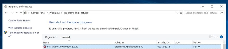 Uninstall YTD Video Downloader from Windows