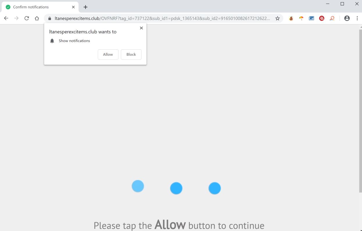 ltanesperexcitems.club redirect virus