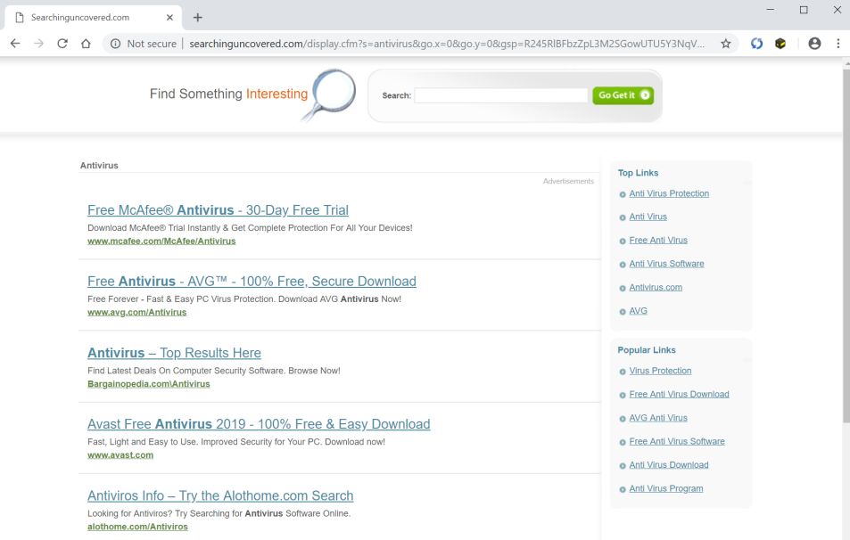 searchinguncovered.com redirect virus