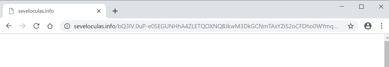 Image: Chrome browser is redirected to the Seveloculas.info site