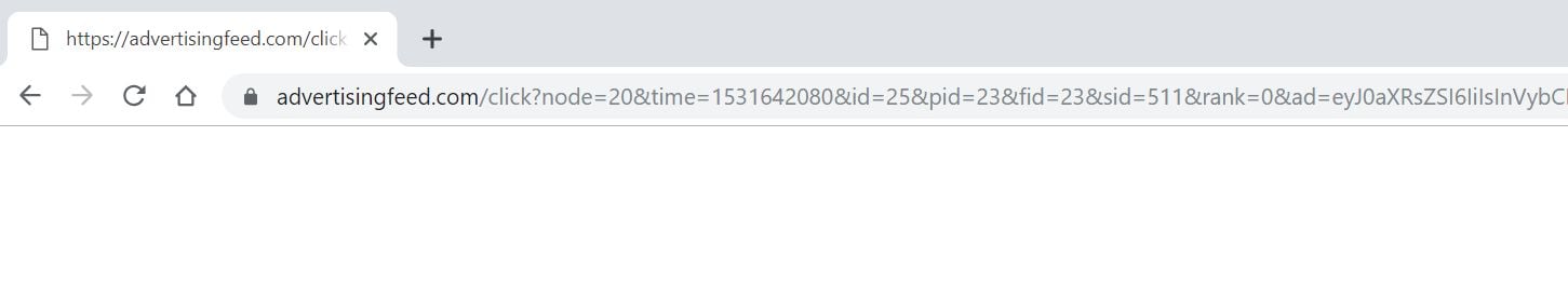 Image: Chrome browser is redirected to the Advertisingfeed.com site