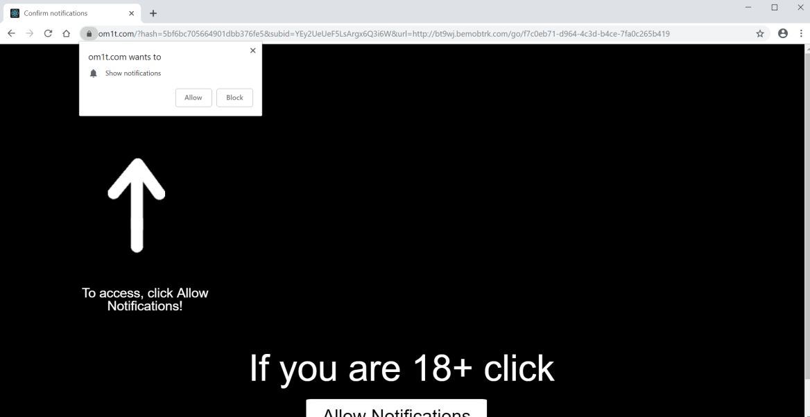 Image: Chrome browser is redirected to the Man1fest.com site