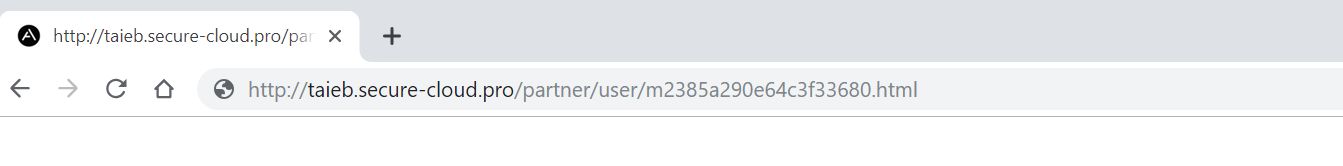 Image: Chrome browser is redirected to the Taieb.secure-cloud.pro site