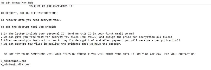 Mr-X666 Ransomware Virus