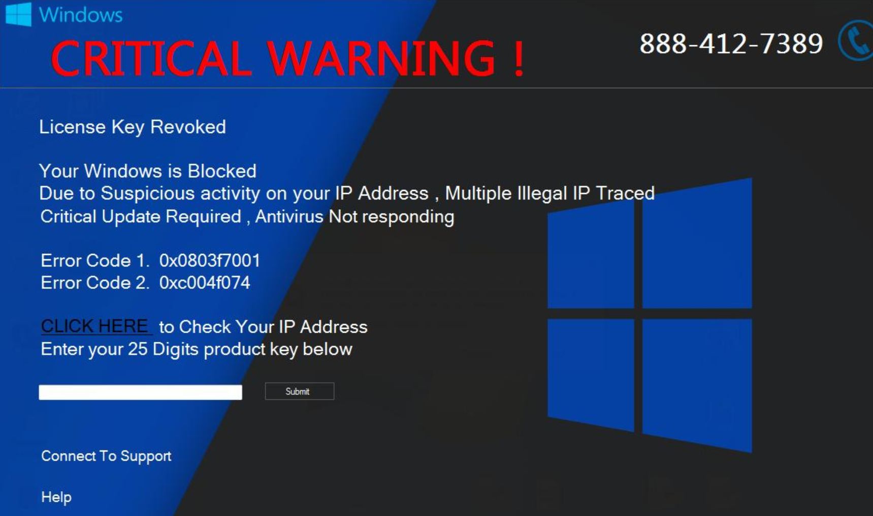 Remove Critical Warning Screen Locker Virus Removal Guide