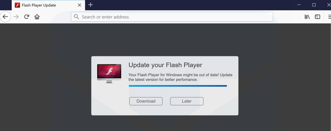 update your flash player virus removal