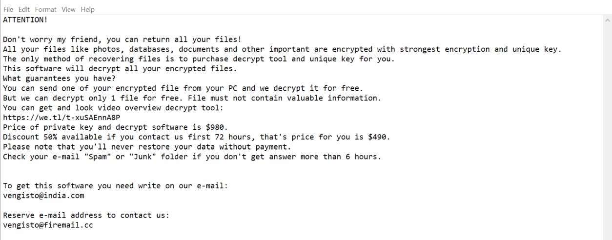 Image: Vengisto@india.com Browec ransomware